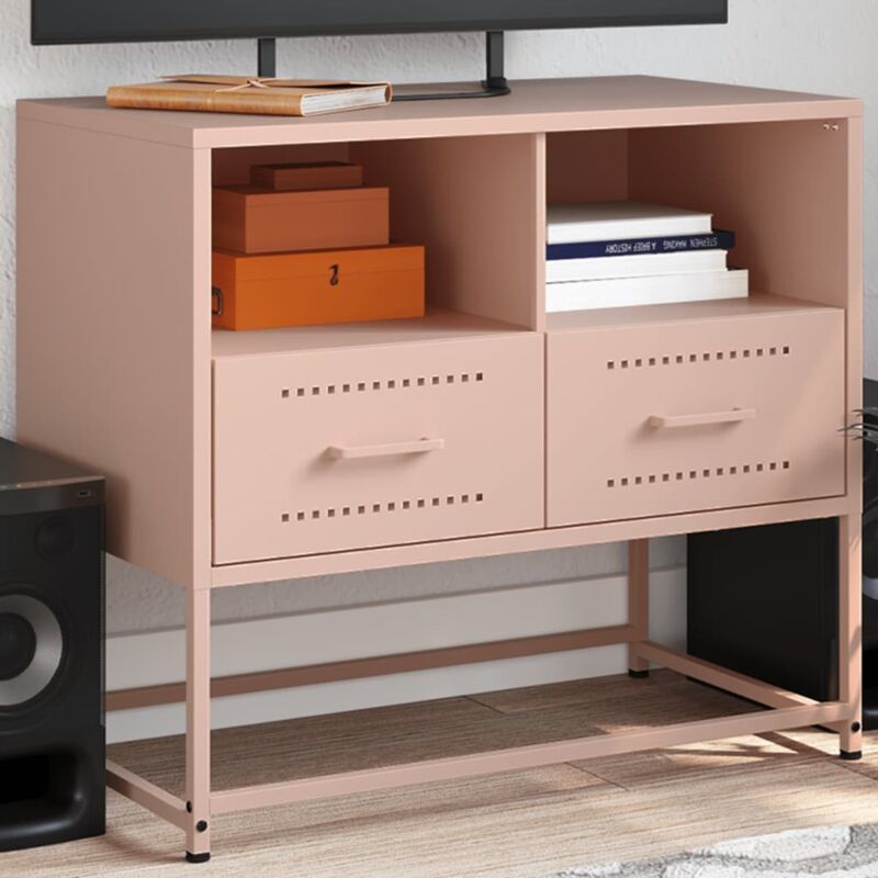 foto del prodotto mobile tv rosa 68x39x60,5 cm in acciaio vidaxl