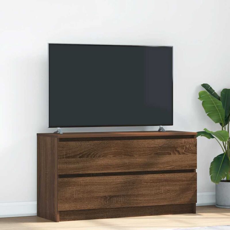 foto del prodotto mobile tv rovere marrone 100x35x54 cm in legno multistrato vidaxl 191905