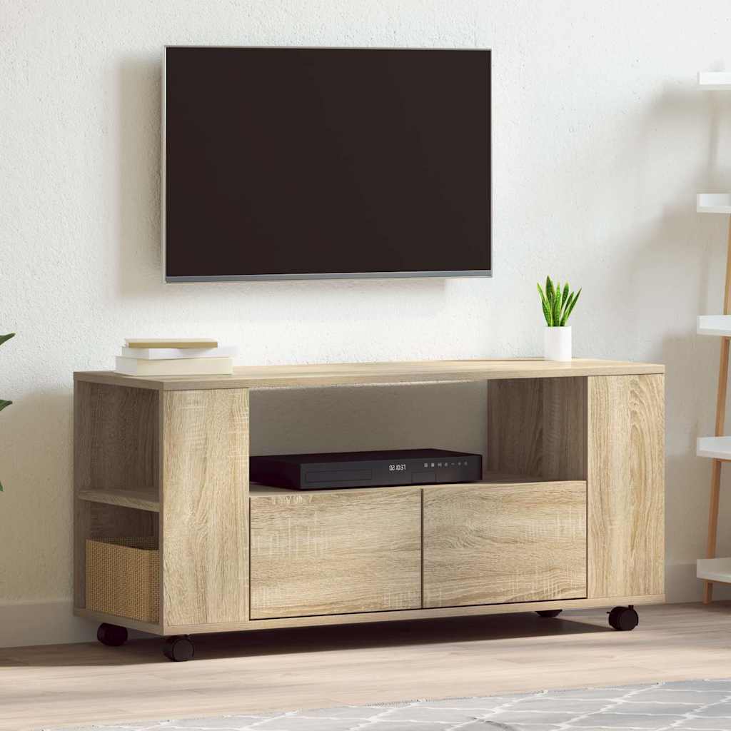 foto del prodotto mobile tv rovere sonoma 102x34,5x43 cm in legno multistrato