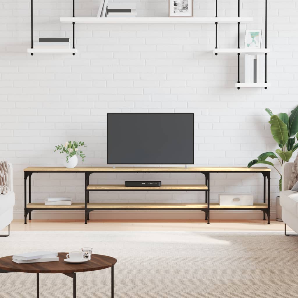 foto del prodotto mobile tv rovere sonoma 201x35x45 cm legno multistrato e ferrocod mxl 103271