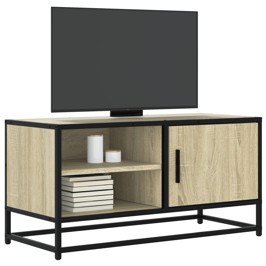 foto del prodotto mobile tv rovere sonoma 80x34,5x40 cm legno multistrato metallo
