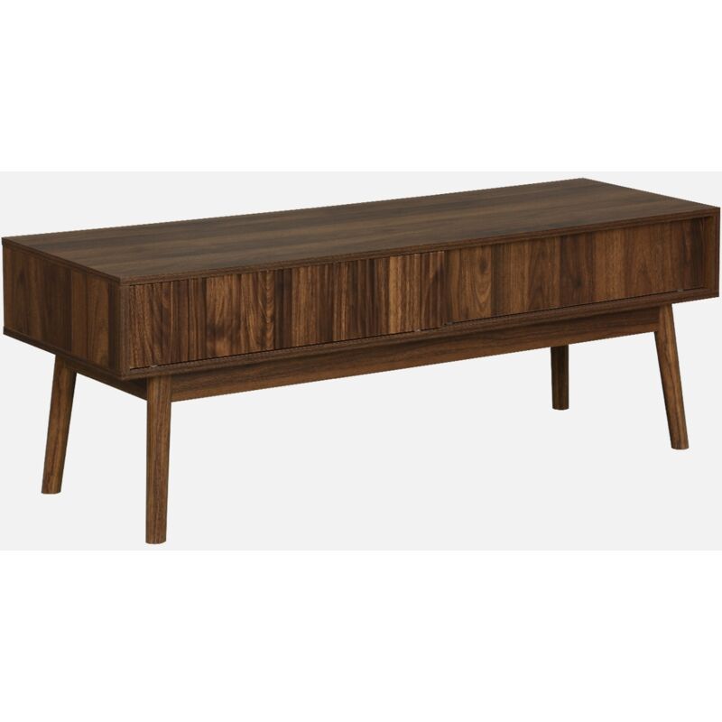 foto del prodotto mobile tv scandinavo a 2 ante effetto legno, 115cm