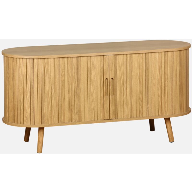 foto del prodotto mobile tv scandinavo con 2 ante scorrevoli, 120cm
