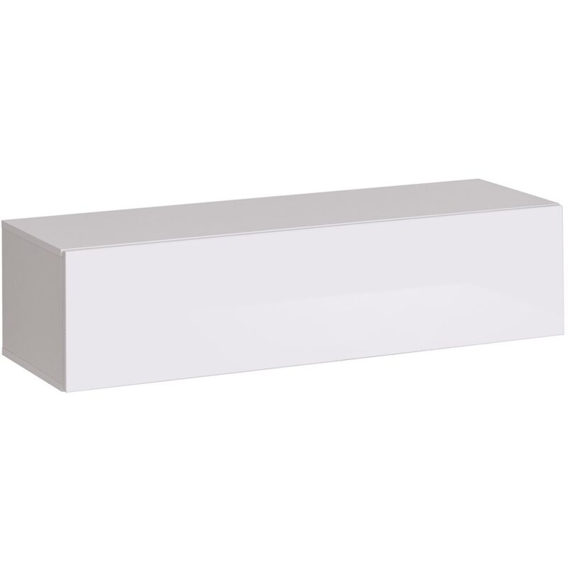 foto del prodotto mobile tv sospeso 120 cm bianco collezione switch finiture lucide design moderno