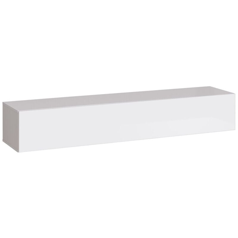 foto del prodotto mobile tv sospeso 180 cm bianco collezione switch finiture lucide design moderno