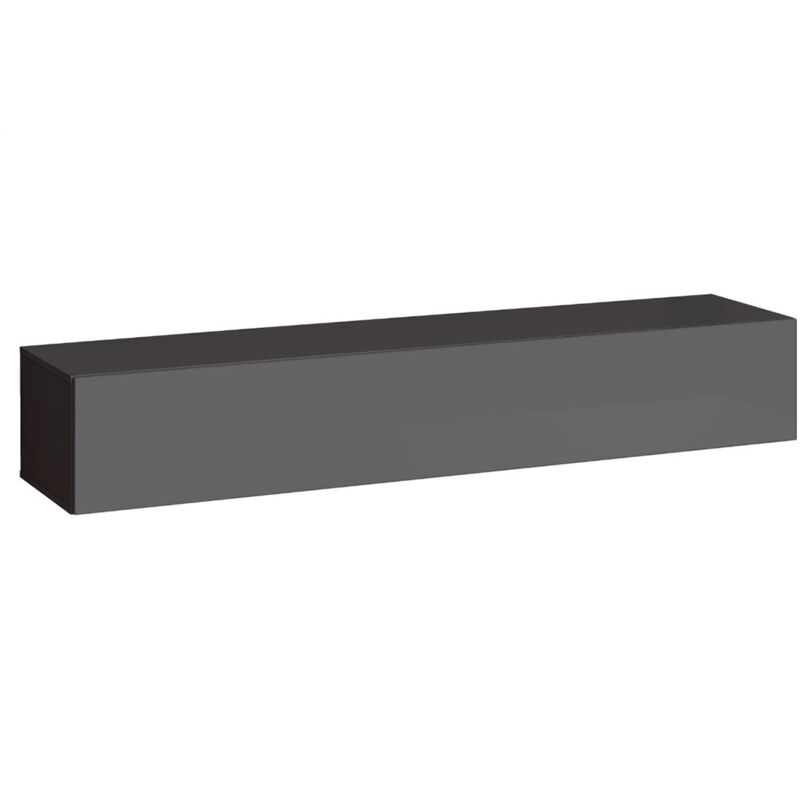 foto del prodotto mobile tv sospeso 180 cm grigio collezione switch rifiniture lucide design moderno