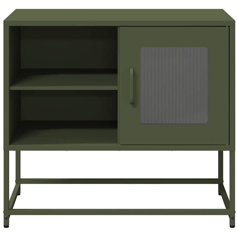 foto del prodotto mobile tv verde oliva 68x39x60,5 cm in acciaio vidaxl