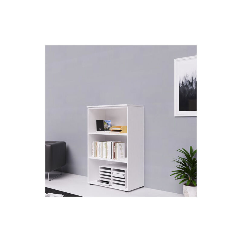 foto del prodotto mobile ufficio a giorno in legno bianco frassinato.