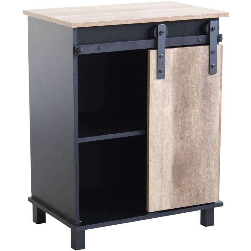 foto del prodotto mobile xavier in legno e ferro con anta scorrevole 60 x 40 x h78 cm
