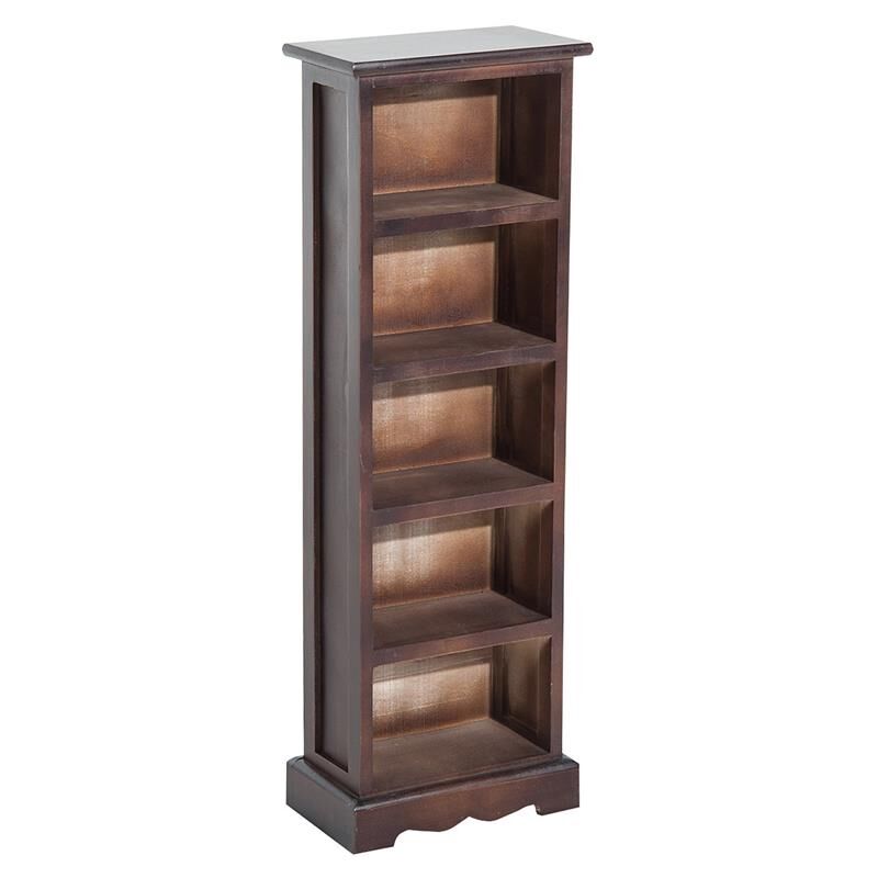 foto del prodotto mobiletto 5 ripiani in legno 30 x 17 x 90 cm marrone
