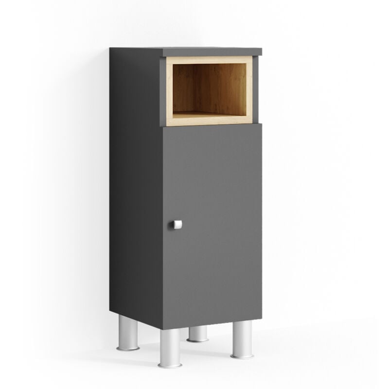 foto del prodotto mobiletto bagno aquis, antracite, 30 x 71.8 cm vicco