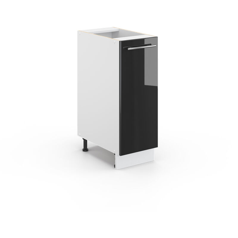 foto del prodotto mobiletto bagno fame line, antracite lucido, 30 x 81.6 cm senza piano di lavoro vicco