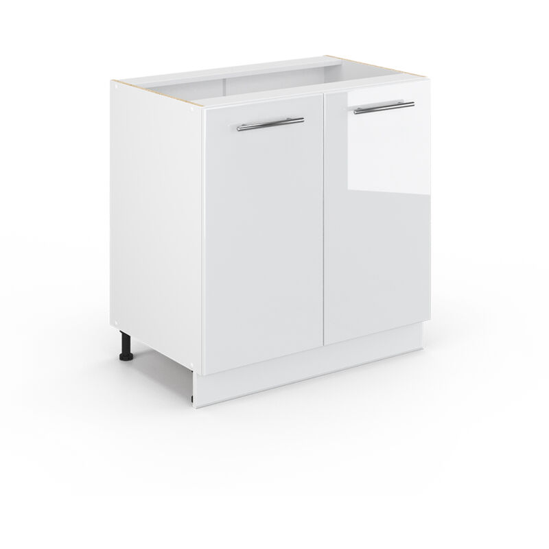 foto del prodotto mobiletto bagno fame line, bianco lucido, 80 x 81.6 cm con ripiano, senza piano di lavoro vicco