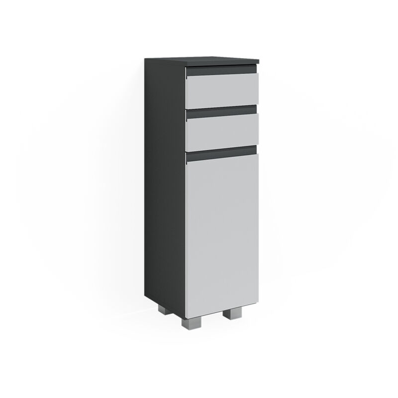 foto del prodotto mobiletto bagno j shape, antracite, 30 x 95 cm vicco