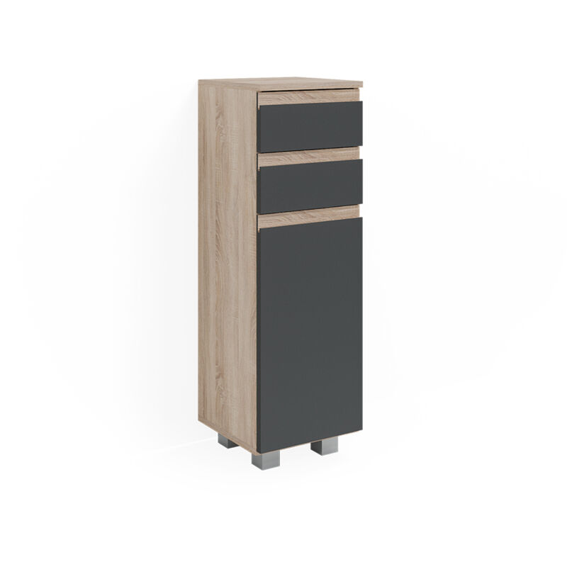 foto del prodotto mobiletto bagno j shape, sonoma, 30 x 95 cm vicco