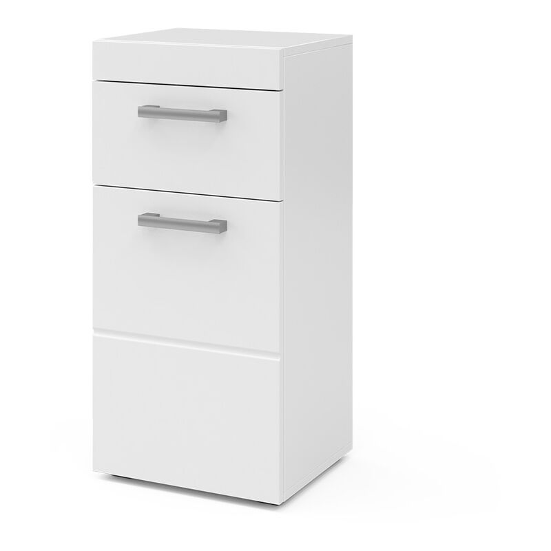 foto del prodotto mobiletto bagno luna, bianco, 37 x 79 cm vicco