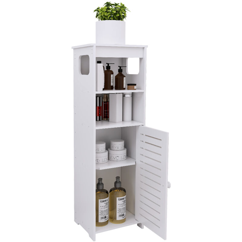 foto del prodotto mobiletto bagno mobiletto base bagno mensola a muro mensola bagno con ante 24x20x75cm bianco