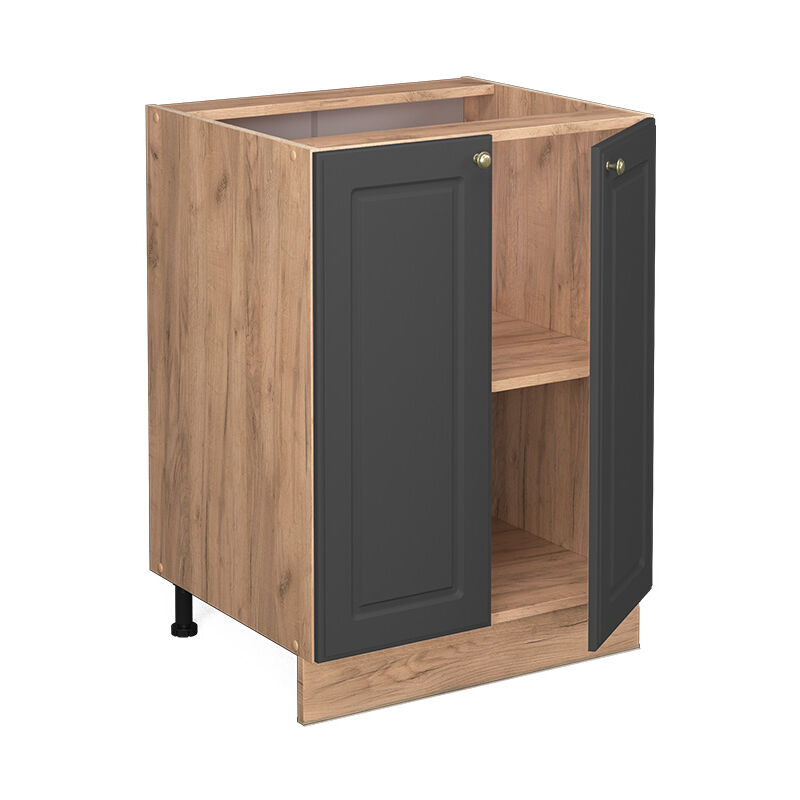 foto del prodotto mobiletto base cucina fame line, antracite oro, 60 cm senza piano di lavoro, vicco