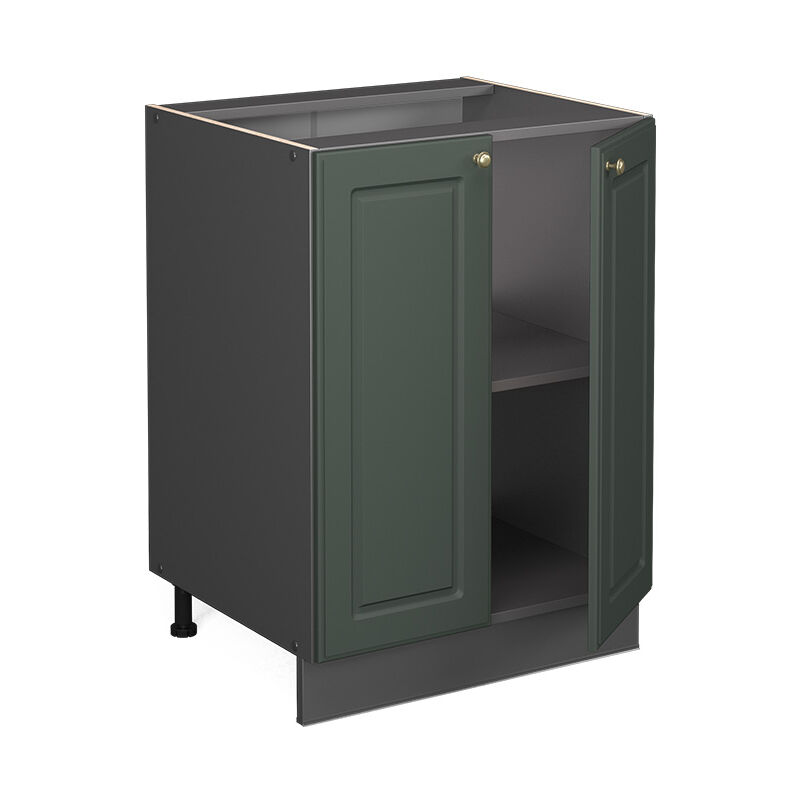 foto del prodotto mobiletto base cucina fame line, verde oro country house, 60 cm senza piano di lavoro vicco