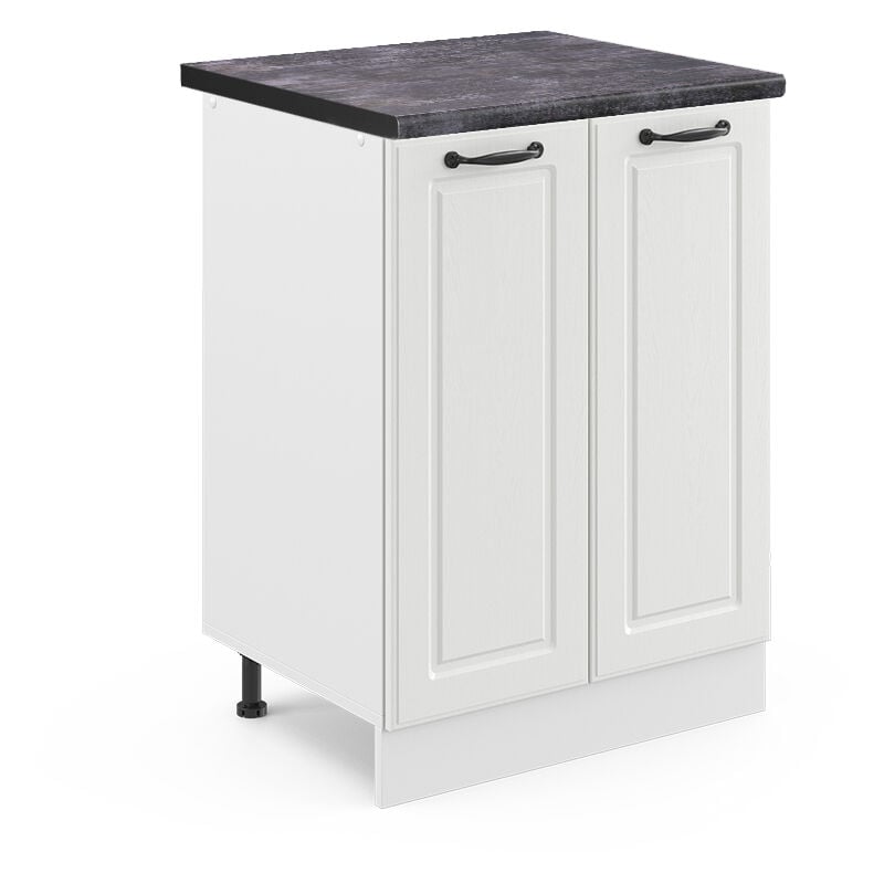 foto del prodotto mobiletto base cucina r line, bianco casa di campagna, 60 cm , pl antracite vicco