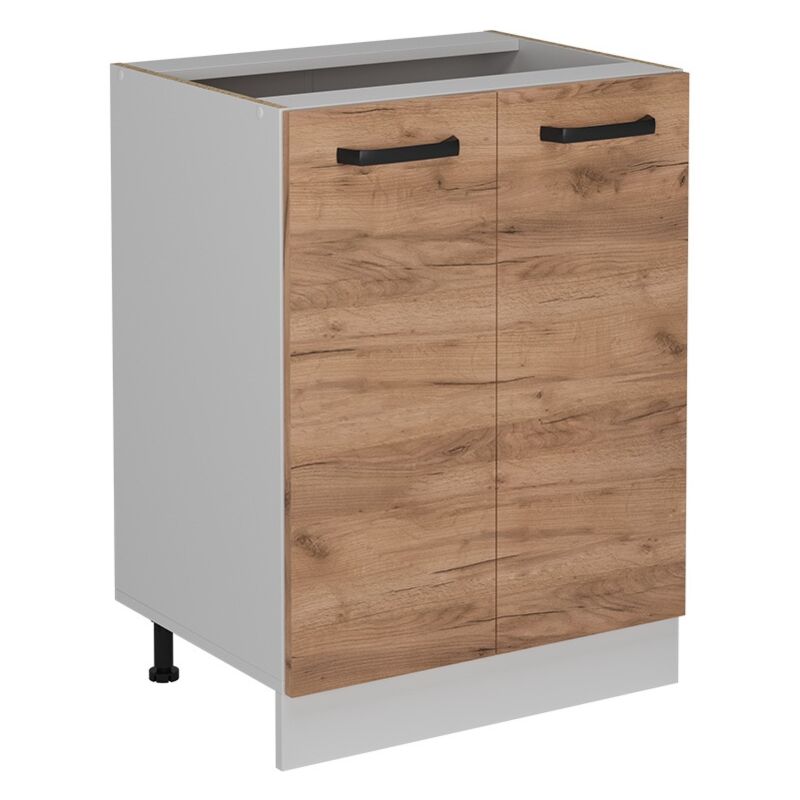 foto del prodotto mobiletto base cucina r line, quercia dorata, 60 cm senza piano di lavoro vicco