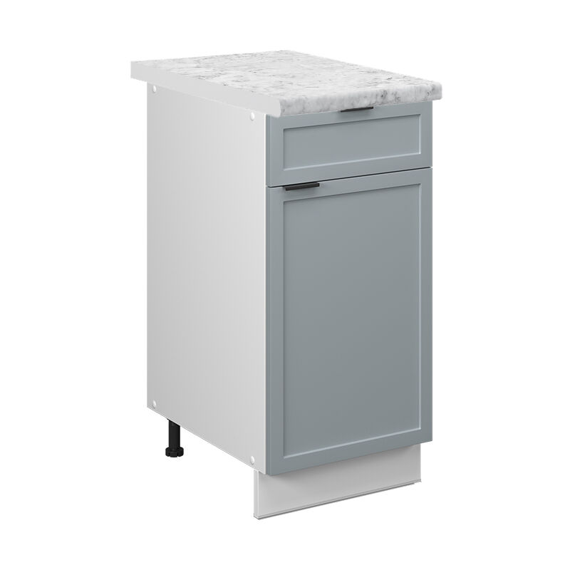 foto del prodotto mobiletto base per cucina fame line, blu grigio chiaro, 40 cm , pl marmo vicco