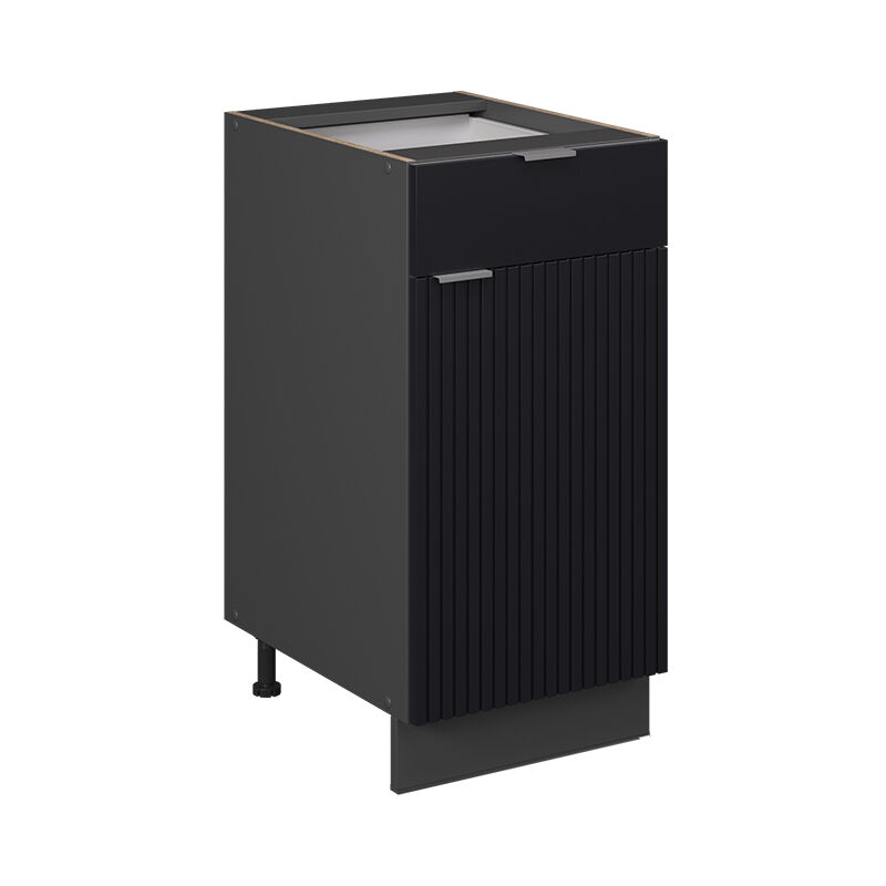 foto del prodotto mobiletto base per cucina fame line, nero a righe, 40 cm senza piano di lavoro vicco