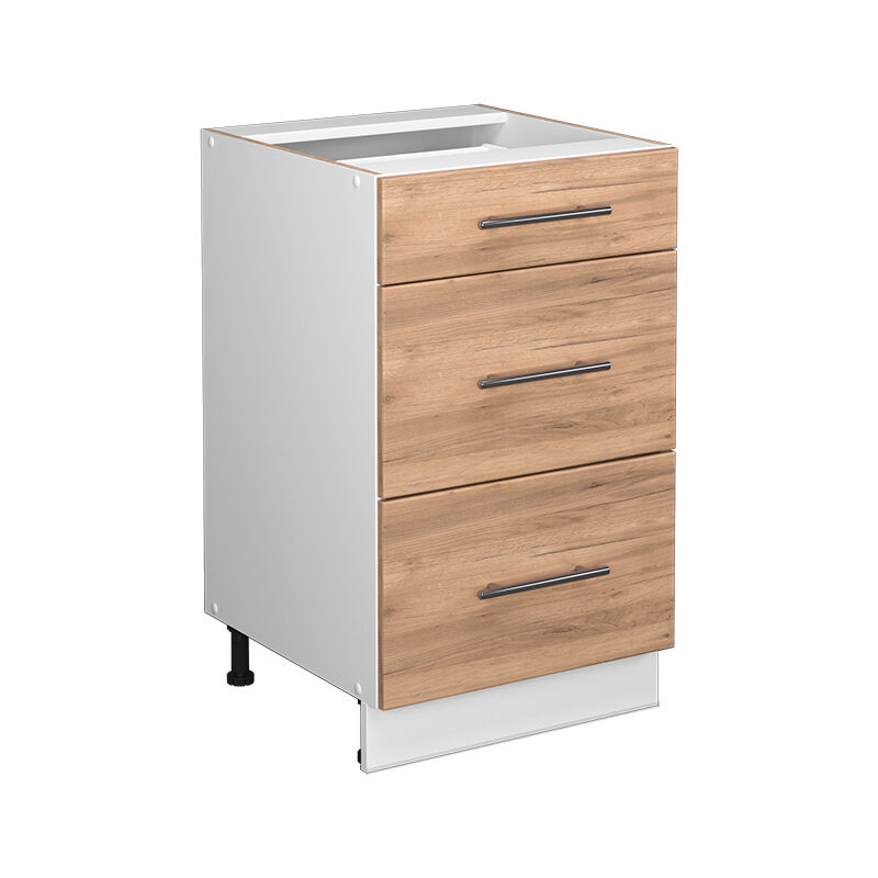 foto del prodotto mobiletto base per cucina fame line, quercia dorata, 50 cm senza piano di lavoro vicco