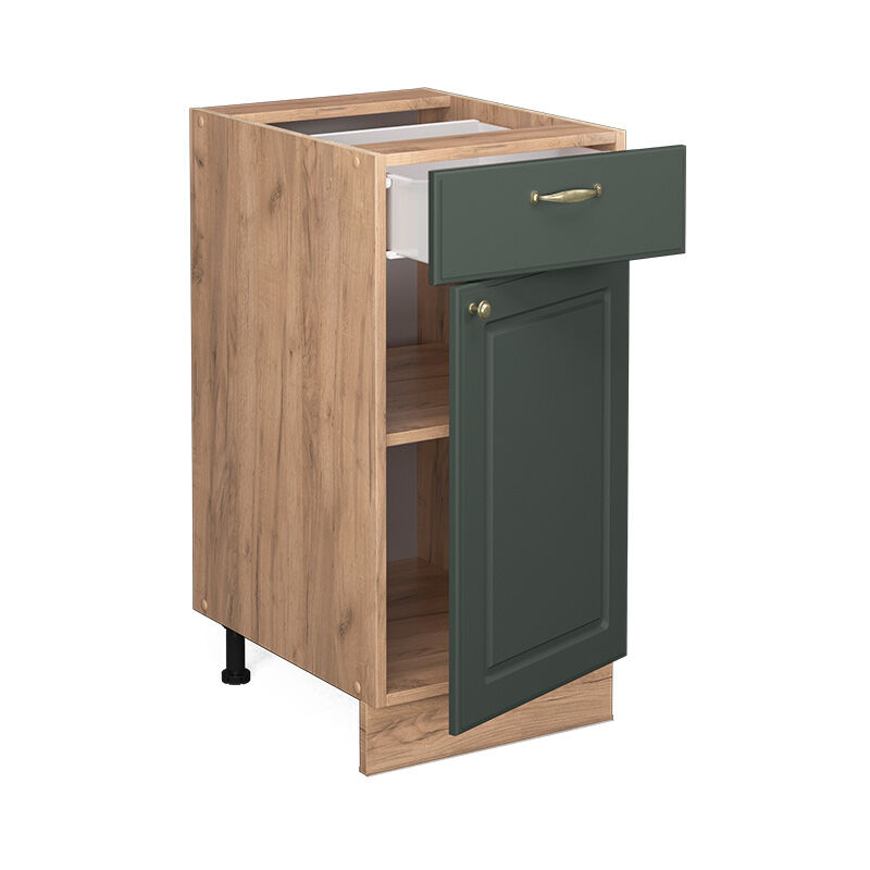 foto del prodotto mobiletto base per cucina fame line, verde oro country house, 40 cm senza piano di lavoro vicco