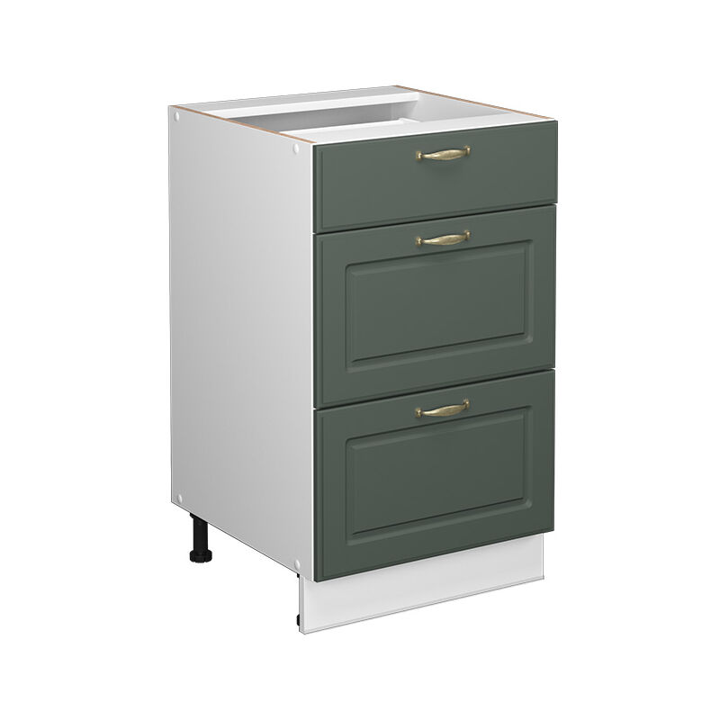 foto del prodotto mobiletto base per cucina fame line, verde oro country house, 50 cm senza piano di lavoro vicco