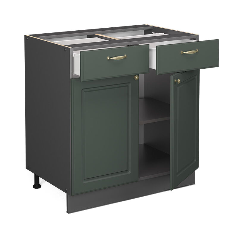 foto del prodotto mobiletto base per cucina fame line, verde oro country house, 80 cm senza piano di lavoro vicco