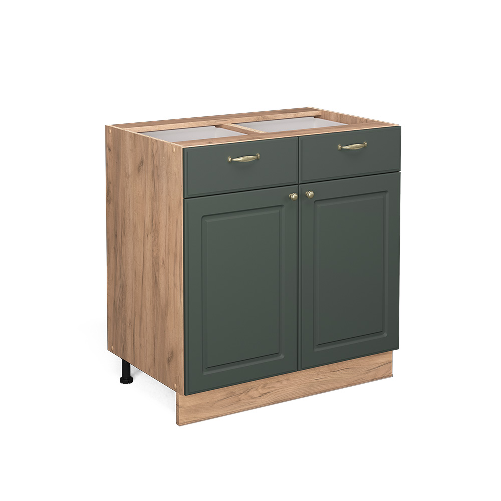 foto del prodotto mobiletto base per cucina fame line, verde oro country house, 80 cm senza piano di lavoro vicco