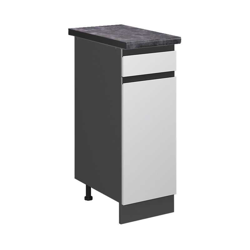foto del prodotto mobiletto base per cucina r line, bianco, 30 cm , pl antracite vicco