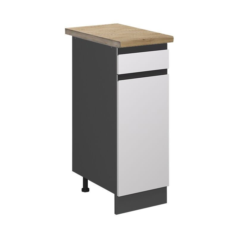 foto del prodotto mobiletto base per cucina r line, bianco, 30 cm , pl rovere vicco