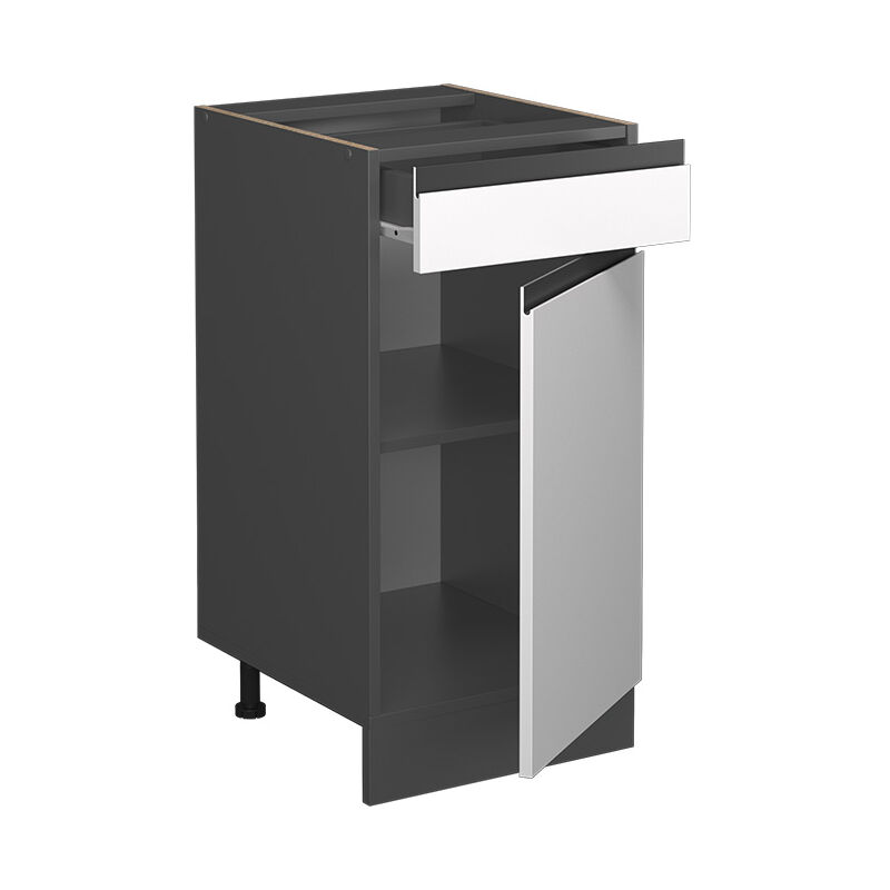 foto del prodotto mobiletto base per cucina r line, bianco, 40 cm forma a j, senza piano di lavoro vicco