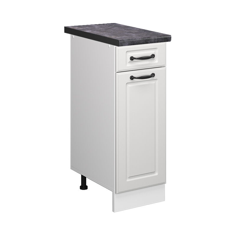 foto del prodotto mobiletto base per cucina r line, bianco casa di campagna, 30 cm , pl antracite, vicco