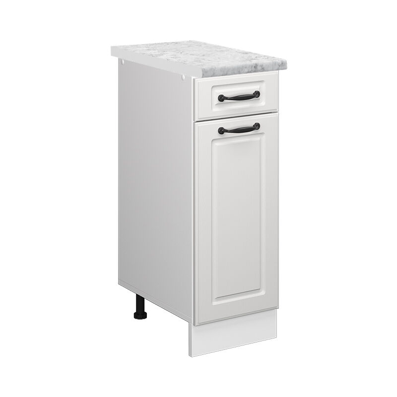 foto del prodotto mobiletto base per cucina r line, bianco casa di campagna, 30 cm pl marmo vicco