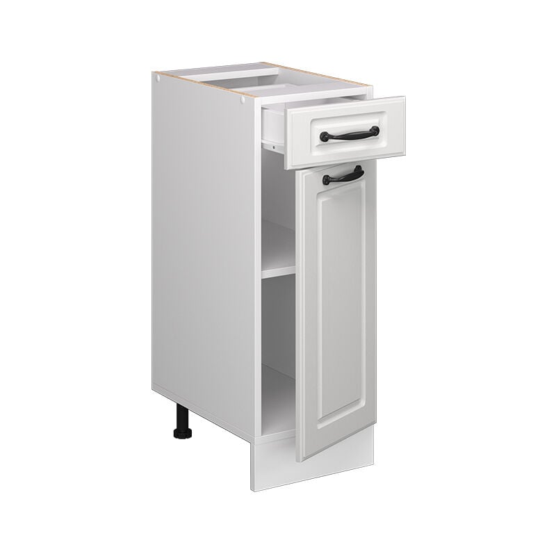 foto del prodotto mobiletto base per cucina r line, bianco casa di campagna, 30 cm senza piano di lavoro vicco