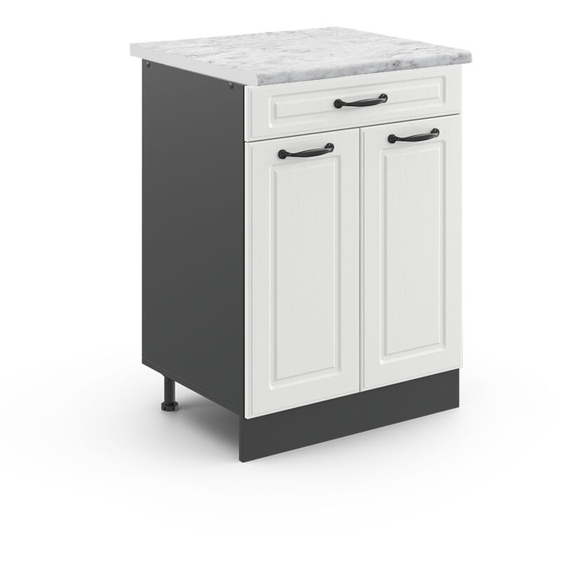 foto del prodotto mobiletto base per cucina r line, bianco casa di campagna, 80 cm , pl marmo vicco