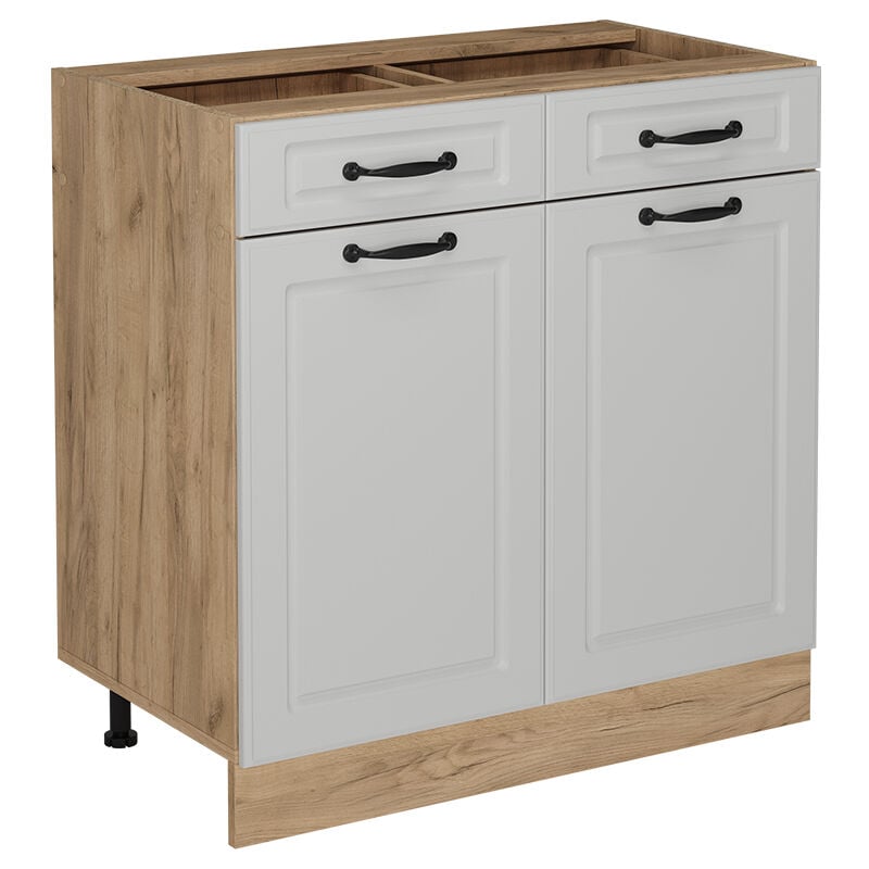 foto del prodotto mobiletto base per cucina r line, bianco casa di campagna, 80 cm senza piano di lavoro vicco