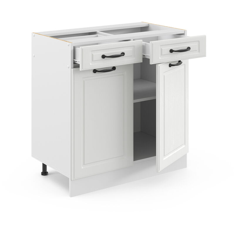 foto del prodotto mobiletto base per cucina r line, bianco casa di campagna, 80 cm senza piano di lavoro vicco
