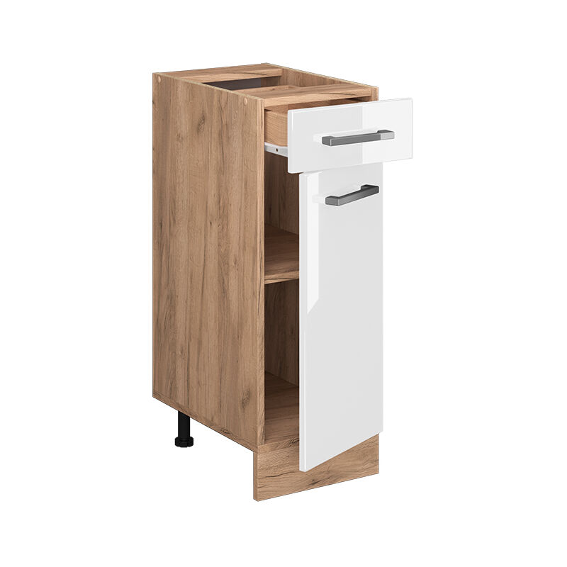 foto del prodotto mobiletto base per cucina r line, bianco lucido, 30 cm senza piano di lavoro vicco