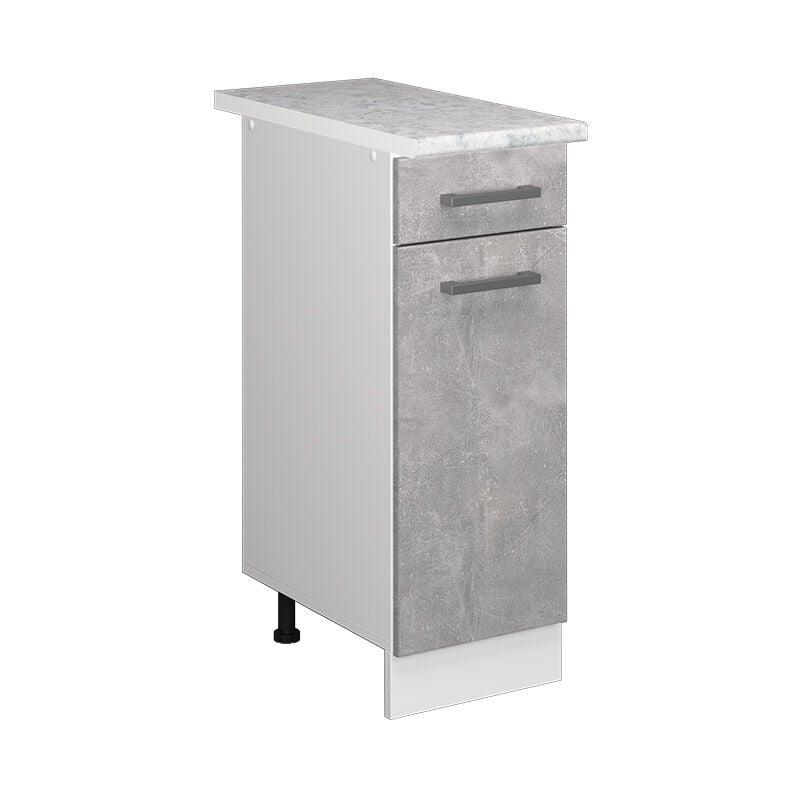 foto del prodotto mobiletto base per cucina r line, calcestruzzo, 30 cm , pl marmo, vicco