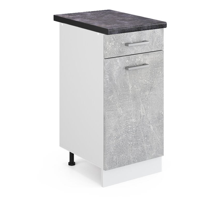 foto del prodotto mobiletto base per cucina r-line, calcestruzzo, 40 cm , pl antracite, vicco