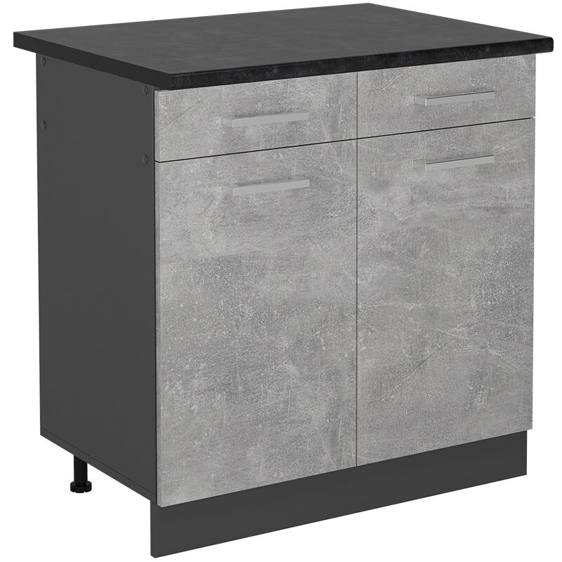 foto del prodotto mobiletto base per cucina r line, calcestruzzo, 80 cm , pl antracite vicco
