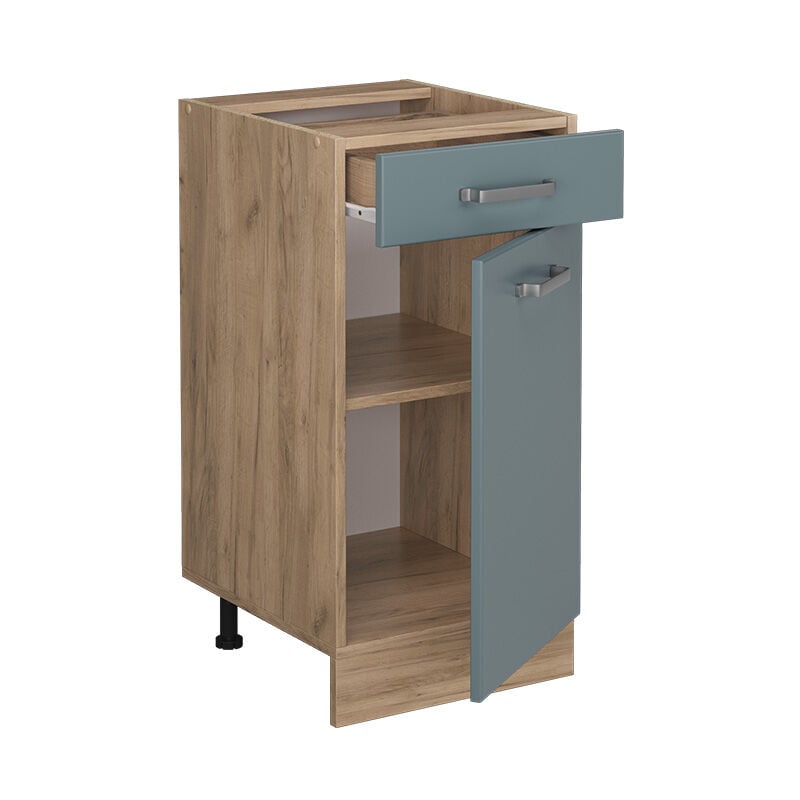 foto del prodotto mobiletto base per cucina r line, grigio blu, 40 cm senza piano di lavoro vicco