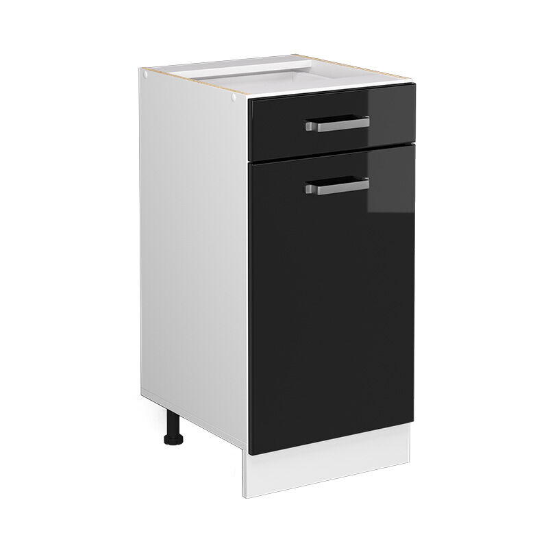 foto del prodotto mobiletto base per cucina r line, nero lucido, 40 cm senza piano di lavoro vicco