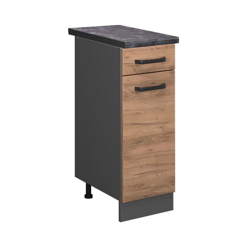 immagine 0 del prodotto mobiletto base per cucina r line, quercia dorata, 30 cm , pl antracite vicco