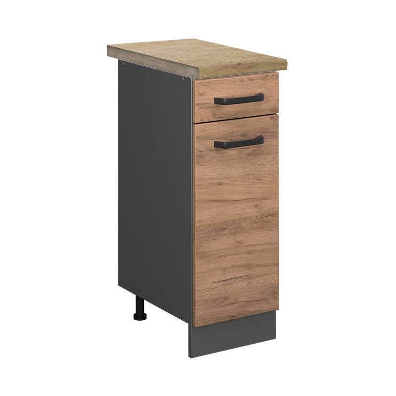 foto del prodotto mobiletto base per cucina r line, quercia dorata, 30 cm , pl rovere vicco