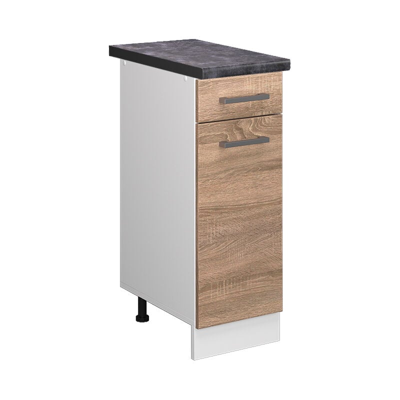 foto del prodotto mobiletto base per cucina r line, sonoma, 30 cm , pl antracite, vicco